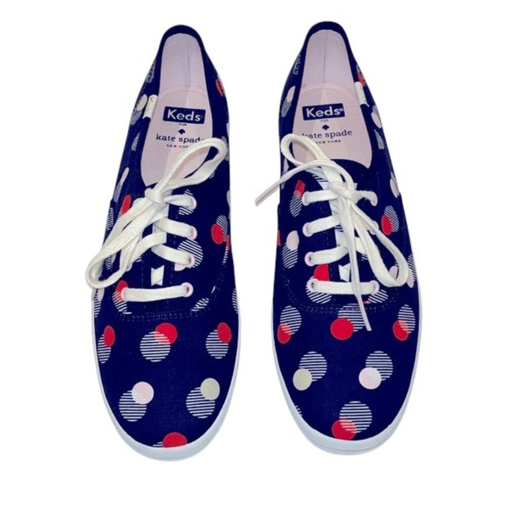 Keds x KATE SPADE Navy Polka Dot Sneakers NEW